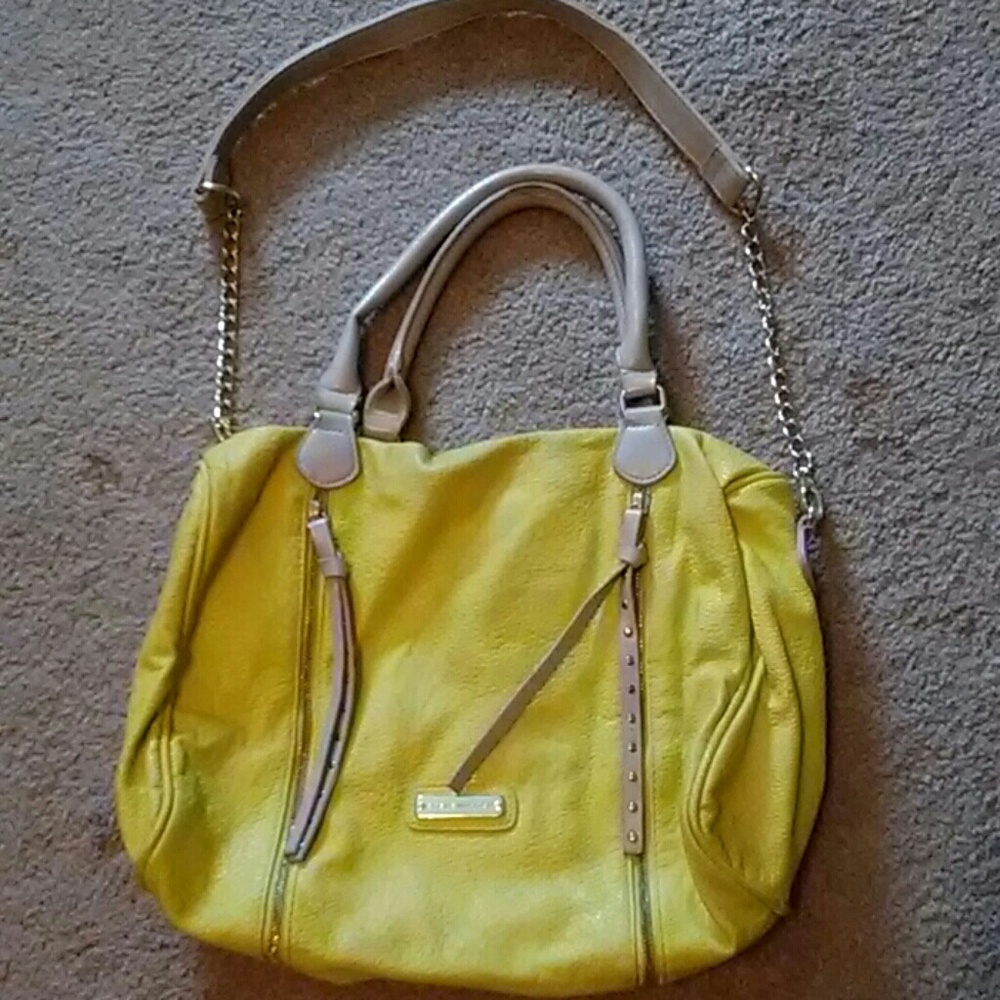 Steve Madden Expandable Yellow Purse